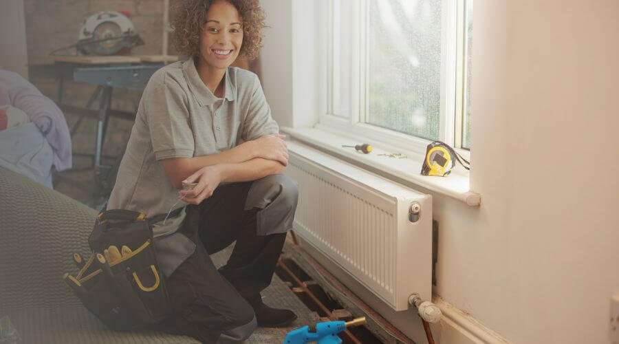 Local tankless water heater installation in South China, ME